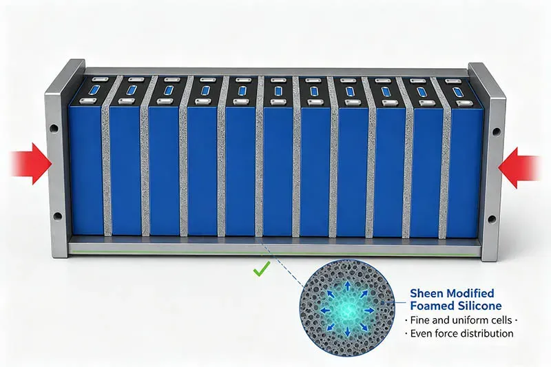 Silicone foam gaskets for New energy vehicles